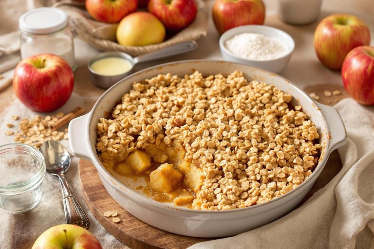 Un crumble aux pommes sans beurre pour une version plus légère.jpg
